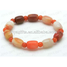 Bracelet en perles d&#39;agate de couleur mixte